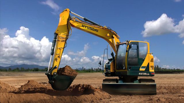 H130LCR Excavator Moving Dirt