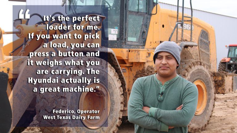 West Texas Dairy Hyundai Loader Operator Quote