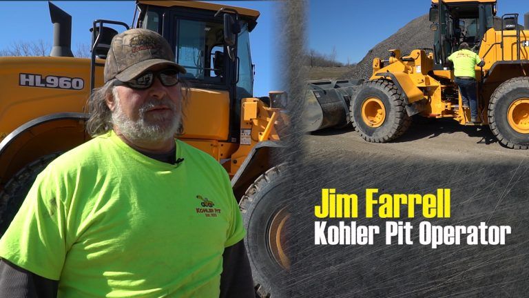 Jim Farrel Operator at Kohler Pit Sand & Gravel Video