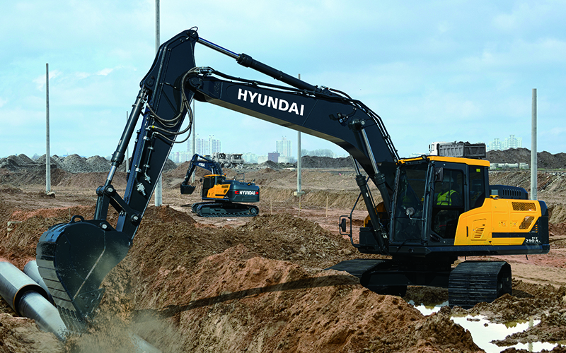 hx210al hyundai excavator