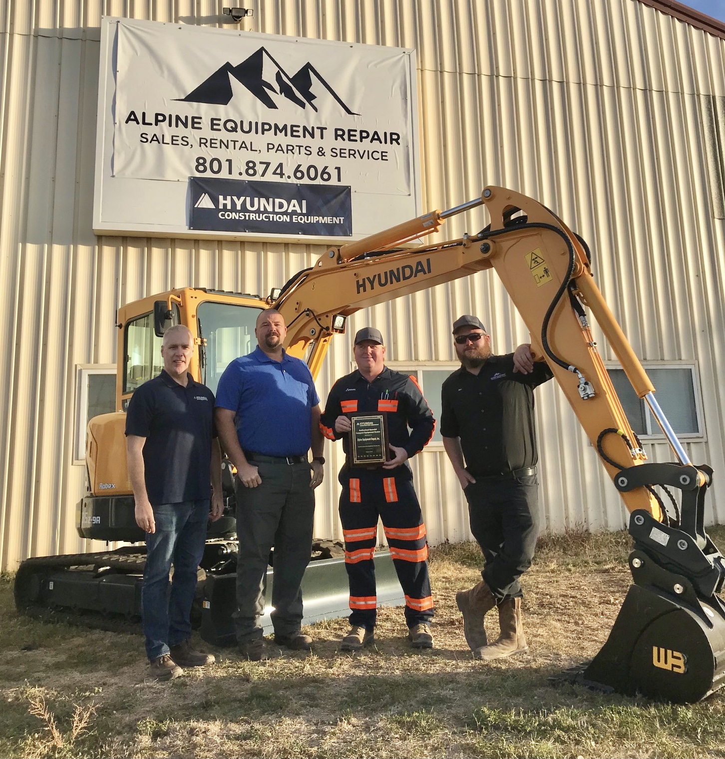 alpine equipment repair receives new hyundai dealer plaque