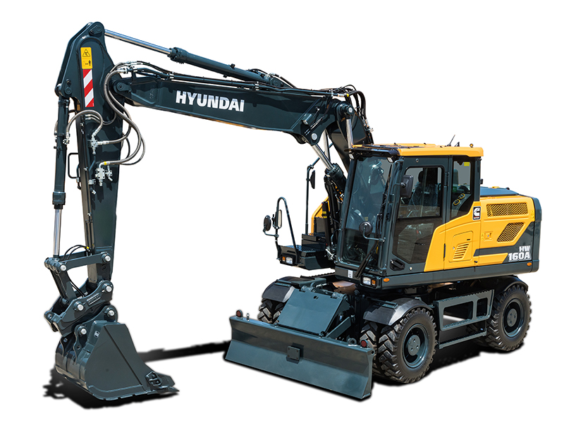 hw160al hyundai wheeled excavator product image